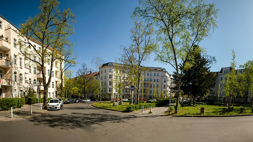 Bild vom Renee-Sintenis-Platz in Friedenau.