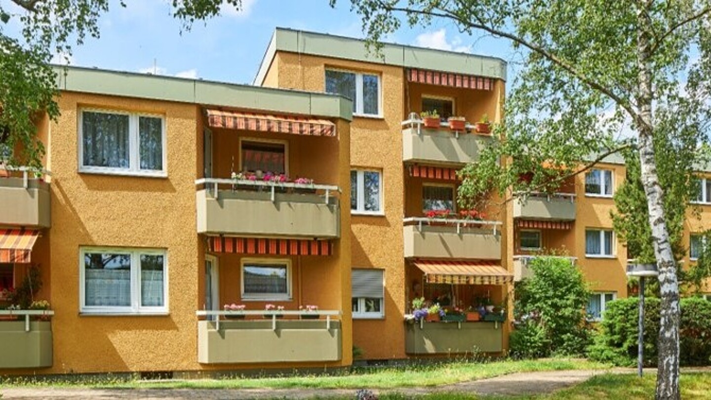 Aufnahme eines Wohngebäudes in der Horstwalder Straße. 