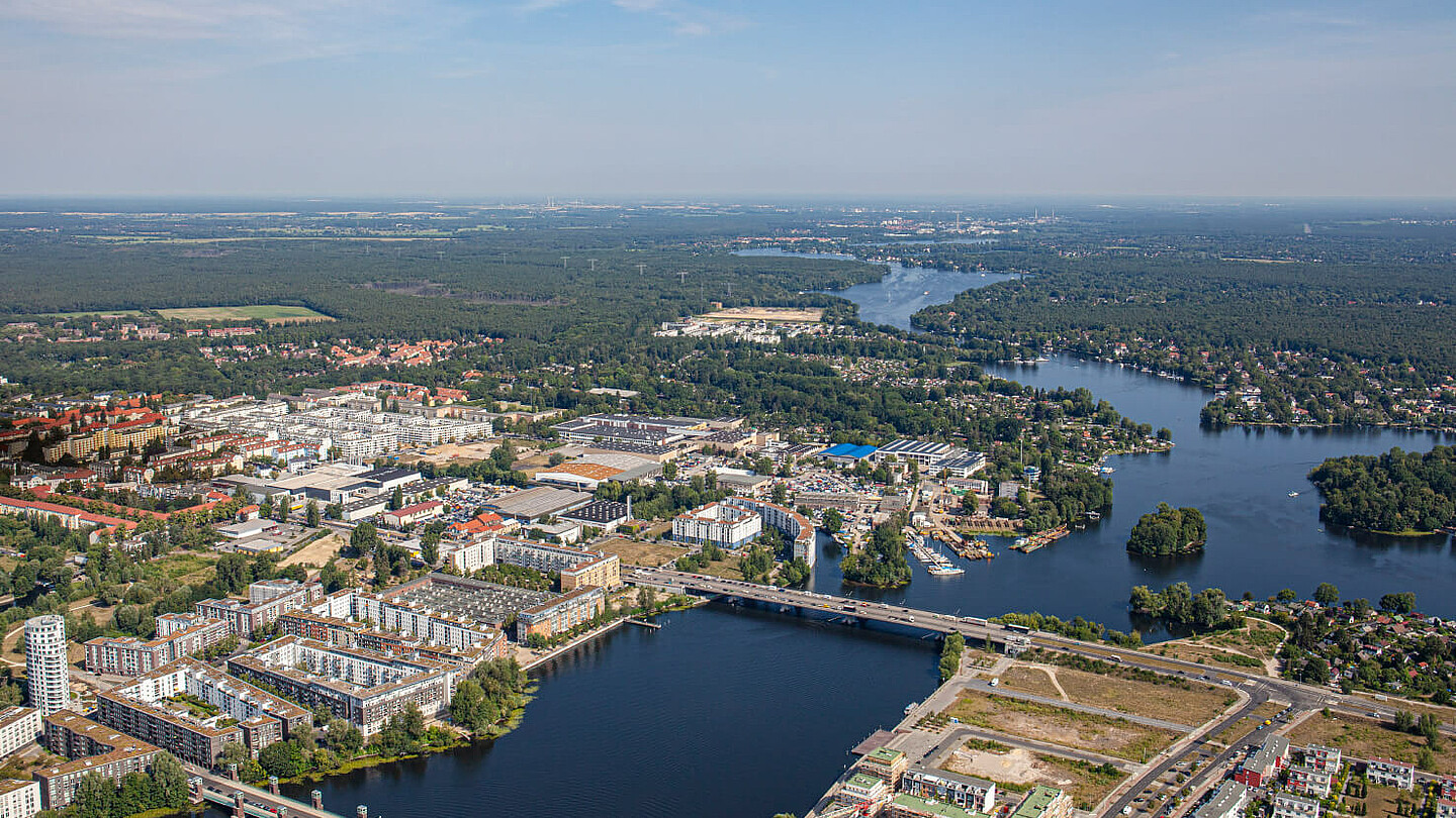 Luftbild der Pepitahöfe in Spandau