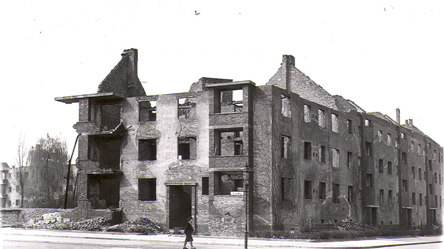 Historisches Bild vom Greveweg und der Burgemeisterstraße.