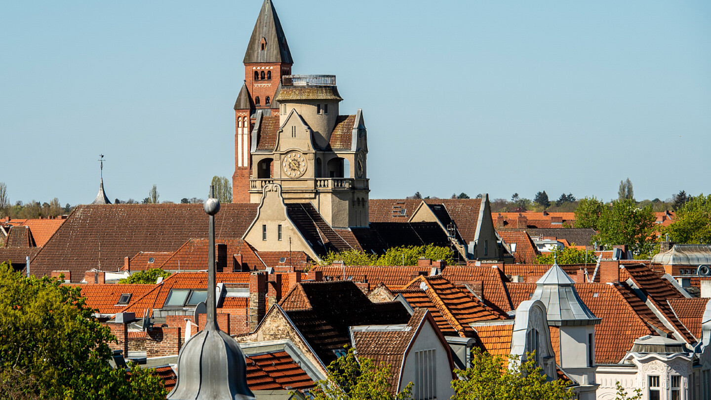 Luftbild von Friedenau.