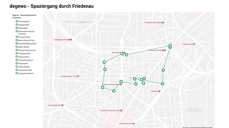 Karte von Friedenau
