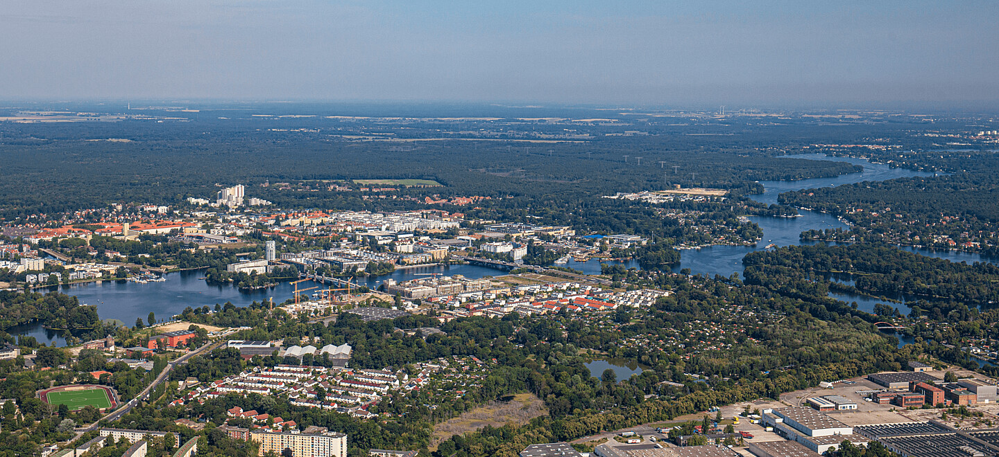 Luftbild von Spandau.