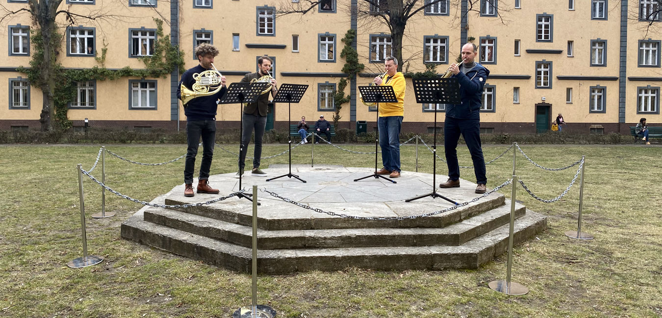 Musiker des Konzerthauses Berlin spielen in Lichtenberg