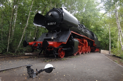 Ausrangierte Lok im Naturpark Südgelände