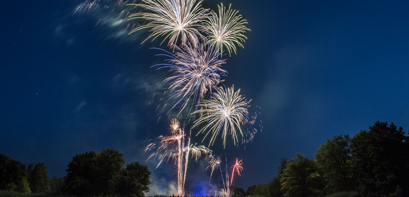 Bild zeigt Feuerwerk am Himmel.