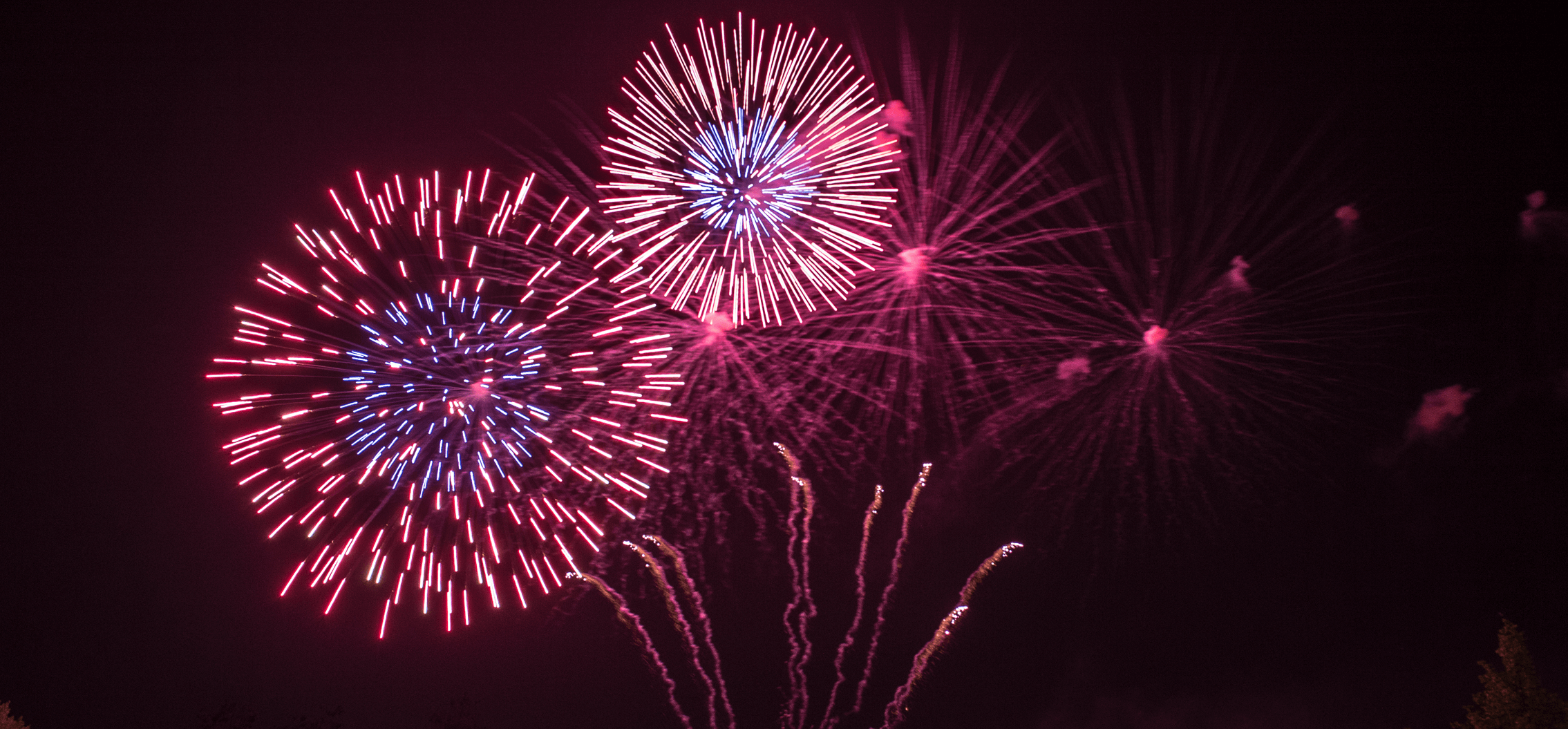 Feuerwerk am Himmel.