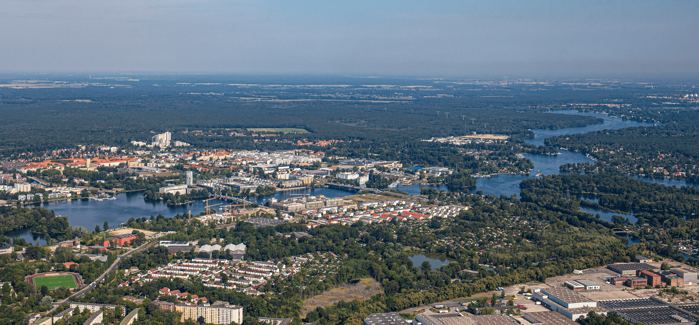 Luftbild von Spandau.